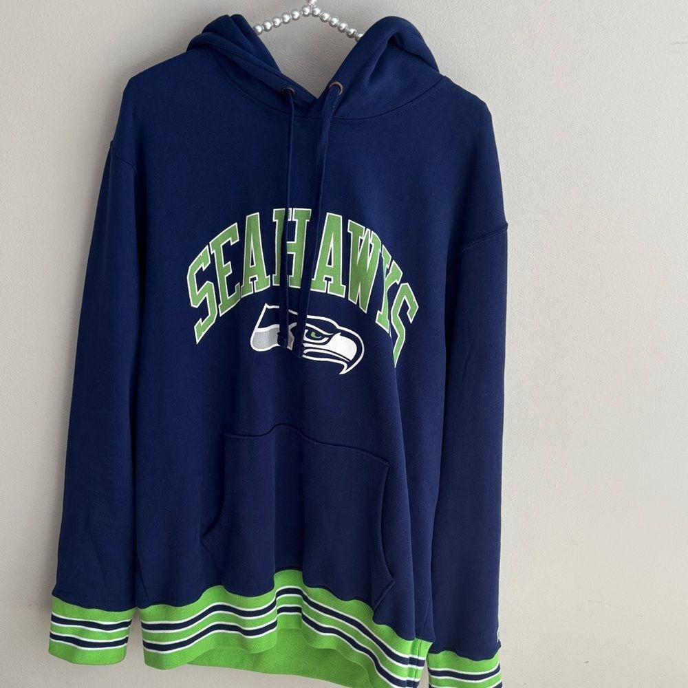 Tailgate American Eagle Seattle Seahawks Hoodie Large L Navy Blue Sweatshirt NFL